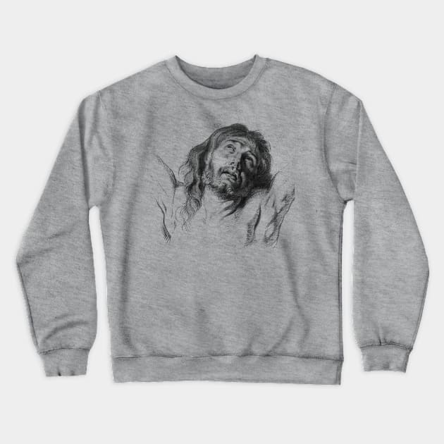 Head Of Christ Crewneck Sweatshirt by Flippin' Sweet Gear